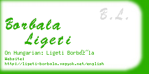 borbala ligeti business card